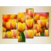 Картина Rainbow Polyptych Yellow red tulips (2932279)