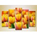 Картина Rainbow Polyptych Yellow red tulips 03 (2932808)