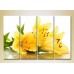 Pictură Rainbow Polyptych Yellow Lilies 01 (2932282)