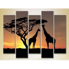 Картина Rainbow Polyptych Giraffes Africa (2224627)