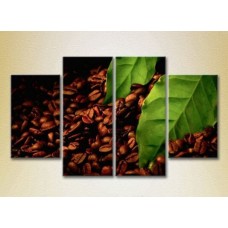 Картина Rainbow Polyptych Grains coffee leaves 03 (2220248)