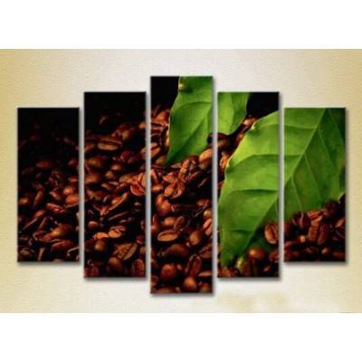 Картина Rainbow Polyptych Grains coffee leaves 04 (2224573)