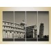 Картина Rainbow Polyptych Italy Leaning Tower of Pisa (2718189)