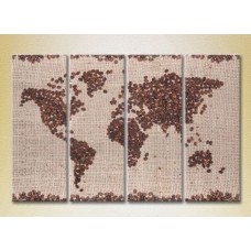 Картина Rainbow Polyptych Coffee World Map 01 (2220274)