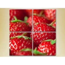 Картина Rainbow Polyptych Strawberry close up 03 (2220250)