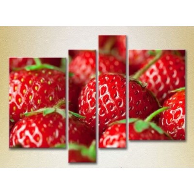 Картина Rainbow Polyptych Strawberry close up 04 (2220254)