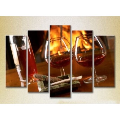 Картина Rainbow Polyptych Cognac and Cigar 02 (2224608)