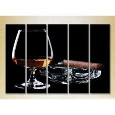 Pictură Rainbow Polyptych Cognac and Cigar 04 (2224584)