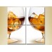 Pictură Rainbow Polyptych Cognac with ice (2220252)