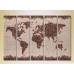 Pictură Rainbow Polyptych Coffee Beans World Map 04 (2224587)