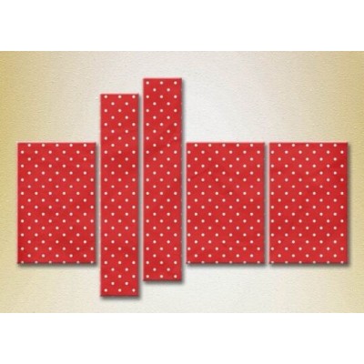 Картина Rainbow Polyptych Red and white polka dots 11 (2231713)