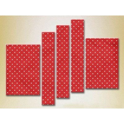 Картина Rainbow Polyptych Red and white polka dots 13 (2231714)