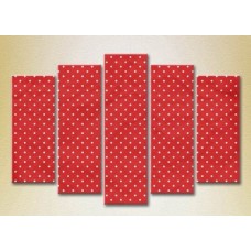 Картина Rainbow Polyptych Red and white polka dots 15 (2231726)