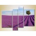 Pictură Rainbow Polyptych Lavender field with tree (2223675)