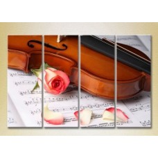 Картина Rainbow Polyptych Rose petals and violin (2932304)