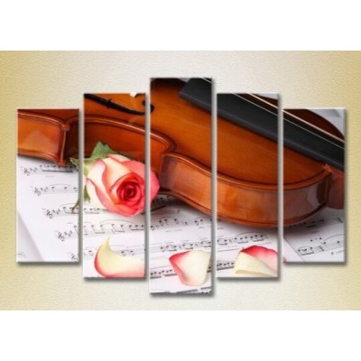 Картина Rainbow Polyptych Rose Petals and Violin 02 (2932829)