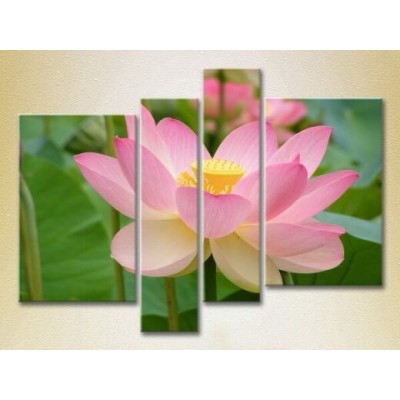 Pictură Rainbow Polyptych Lotus pink 02 (2932326)