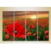 Pictură Rainbow Polyptych Poppy Field 01 (2932312)