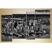 Pictură Rainbow Polyptych Manhattan black and white (1430791)