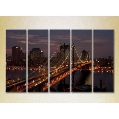 Картина Rainbow Polyptych Manhattan Bridge 04 (2224523)