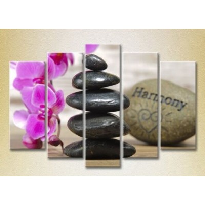 Картина Rainbow Polyptych Massage stones and orchid 03 (2932840)