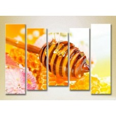 Картина Rainbow Polyptych Honey in honeycombs 04 (2224596)