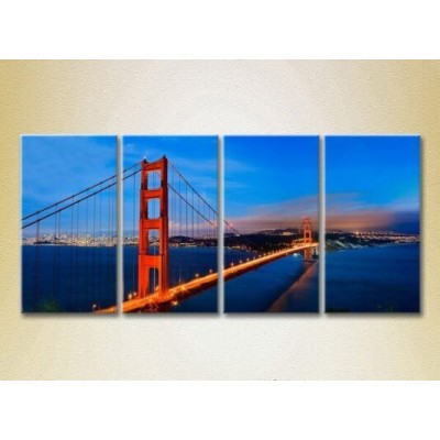 Картина Rainbow Polyptych Golden Gate Bridge (2718152)