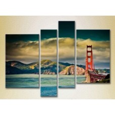 Картина Rainbow Polyptych Golden Gate Bridge in Perspective 02 (2718153)