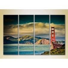 Картина Rainbow Polyptych Golden Gate Bridge in Perspective 03 (2718154)