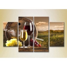 Картина Rainbow Polyptych Still Life White and Red Wine 01 (2220268)