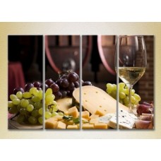 Картина Rainbow Polyptych Still Life Wine Cheese Plate (2220270)