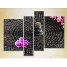 Pictură Rainbow Polyptych Orchids and massage stones (2932321)