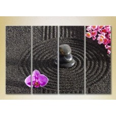 Pictură Rainbow Polyptych Orchids and massage stones 01 (2932322)