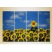 Pictură Rainbow Polyptych Sunflower Field 02 (2932336)