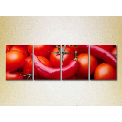 Pictură Rainbow Polyptych Tomatoes and Chili (2220278)