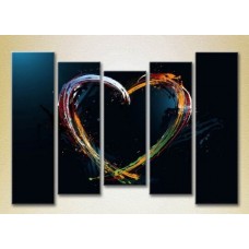 Картина Rainbow Polyptych Multicolored Heart 04 (2231728)