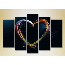 Картина Rainbow Polyptych Multicolored Heart 05 (2231729)