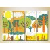 Картина Rainbow Polyptych Multicolored forest 02 (2230582)