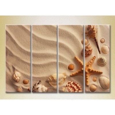 Картина Rainbow Polyptych Seashells in the Sand (2223418)