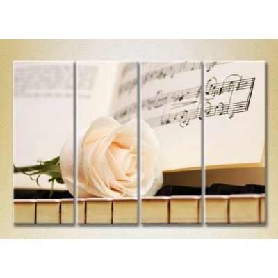 Картина Rainbow Polyptych Rose on keys 01 (2932346)