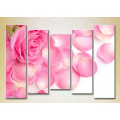 Картина Rainbow Polyptych Pink Rose and Petals 03 (2932903)