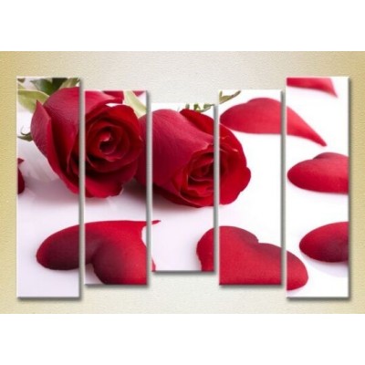 Картина Rainbow Polyptych Roses and Hearts 03 (2932877)