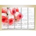 Картина Rainbow Polyptych Roses on sheet music 02 (2932878)