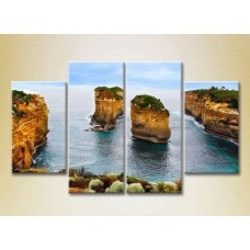 Pictură Rainbow Polyptych Rocks in the Sea 01 (2223422)