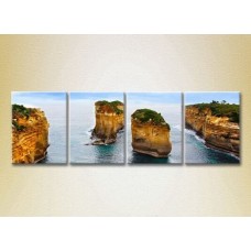 Pictură Rainbow Polyptych Rocks in the Sea 02 (2223423)