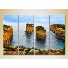 Pictură Rainbow Polyptych Rocks in the Sea 03 (2223424)