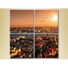 Pictură Rainbow Polyptych Istanbul at Sunset Turkey (2718180)