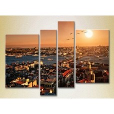 Pictură Rainbow Polyptych Istanbul at Sunset Turkey 02 (2718181)