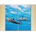 Pictură Rainbow Polyptych Flock of Dolphins (2222236)