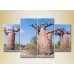 Pictură Rainbow Polyptych Three Baobabs 01 (2223681)